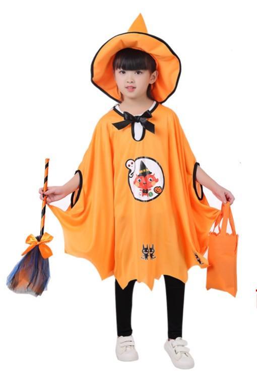 Volledig set Halloween Little Witch Girl -kostuum